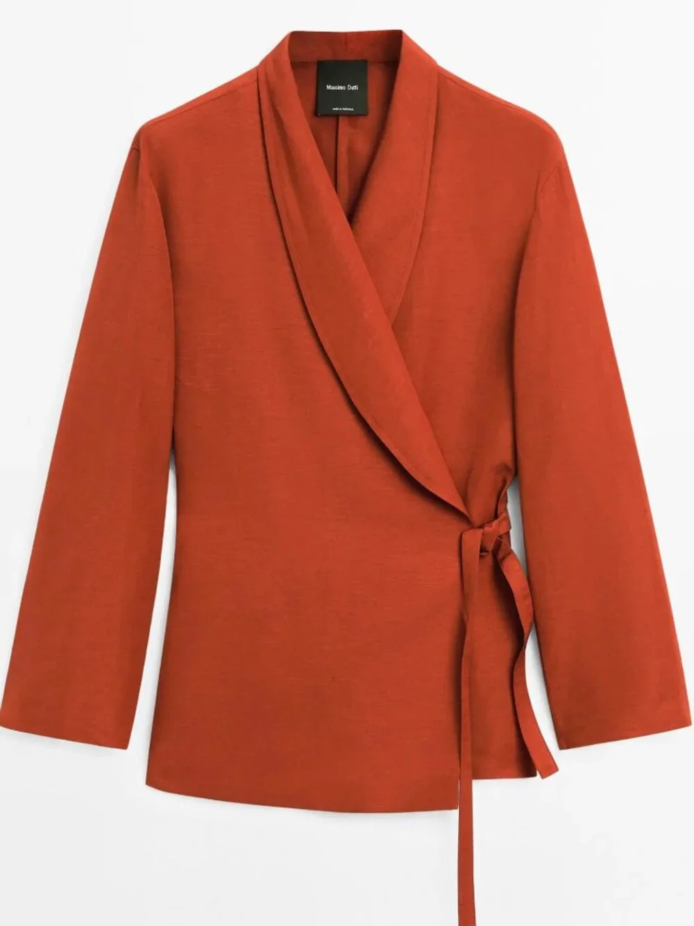 Massimo Dutti · Flowy kimono/jacket with shawl collar linen blend Size XS NWT